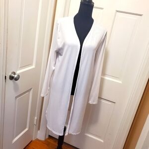 Splash White Lightweight Kimono Size 1X runs small